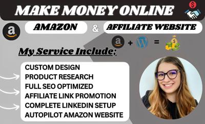 I Will Create Autopilot Amazon Affiliate Website & LinkedIn Sales Navigator Account