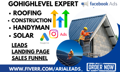 Generate Roofing Leads, Construction, Handyman, and Solar Landing Page via GoHighLevel