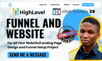 I Will Create Expert ClickFunnels and GoHighLevel Sales Funnel Workflows and Landing Pages