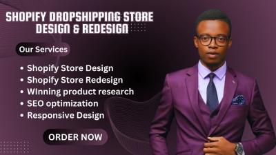 I Will Design, Redesign, and Optimize Your Shopify Dropshipping Store for Success