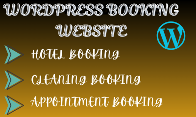 I Will Create Appointment Booking, Cleaning Booking, Hotel Booking WordPress Website