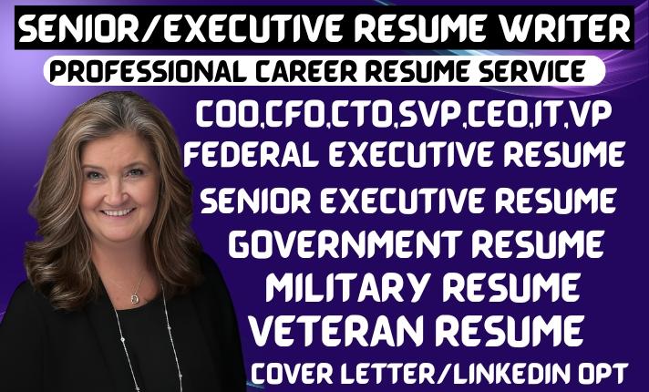 I Will Create a Professional Executive Resume, ATS-Optimized CV, LinkedIn Profile, and Cover Letter for IT VP Positions