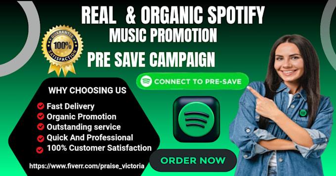 I Will Do Organic Spotify Presave Campaign Music Promotion Viral