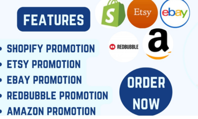 I Will Do Shopify Marketing, Redbubble Promotion, Etsy Sales, and Amazon Promotion