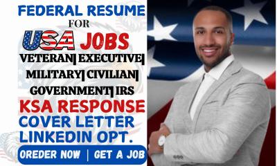 I Will Craft Federal, Military, Veteran, Executive, Government, ATS Resume for USAJOBS