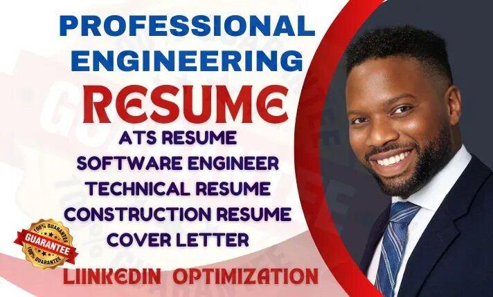 I Will Write a Software Engineer Resume, Engineering Resume, Tech Resume, ATS Resume