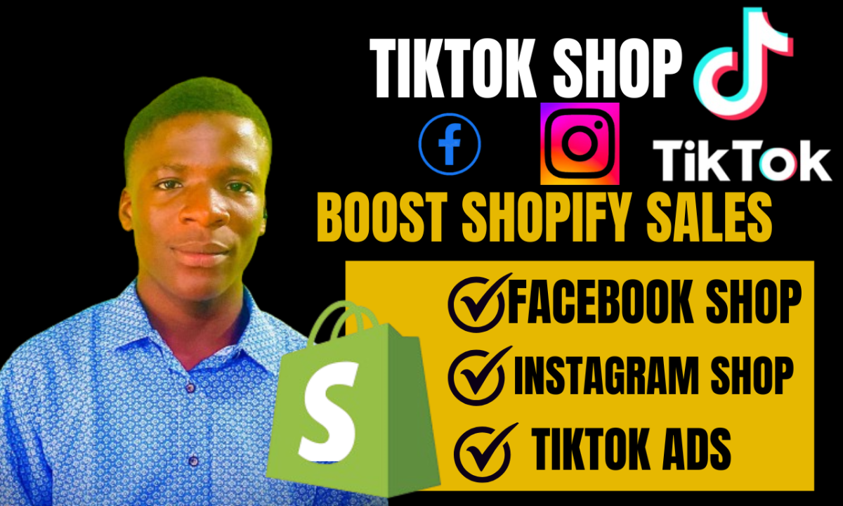 Setup TikTok Shop, Facebook Shop, Instagram Shop, Ads, and TikTok Shop Manager