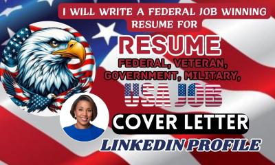 I Will Provide Federal Resume Job Search, Government, KSA, USAJOBS Resume