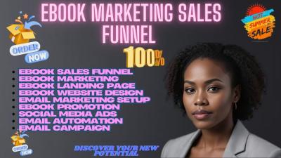 Ultimate eBook Marketing Sales Funnel: Landing Page & Book Promotion Design