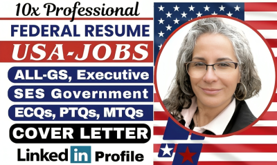 I Will Write Federal Resumes, CTO, COO, SES, MTQs, PTQs, ECQ, and KSA Responses for USAJOBS