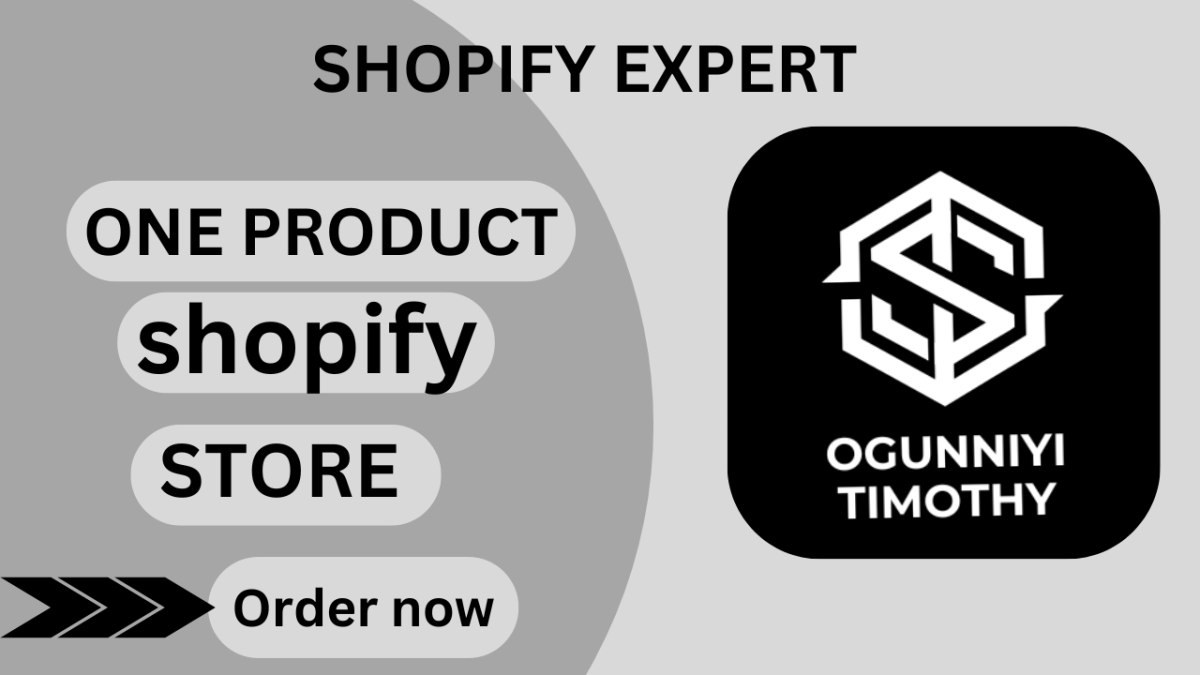 I Will Design One Product Shopify Dropshipping Store or Single Item