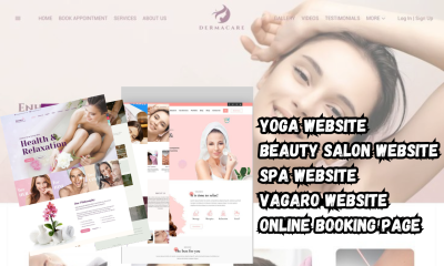 Design a Yoga Website, Beauty Salon Website, Spa Vagaro Website & Online Booking Page