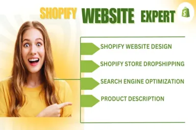 I Will Create Shopify Website Design, Shopify Dropshipping Store, Shopify Store Redesign