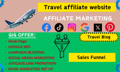 I Will Boost Your Autopilot Travel Affiliate Website and Design a Standard Travel Logo