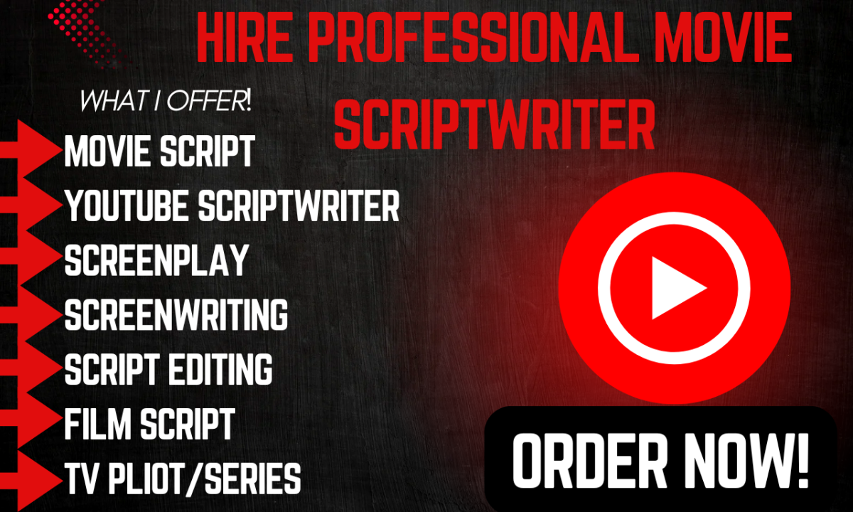 I Will Write Engaging Story Writing Movie and YouTube Scripts for Your Channel