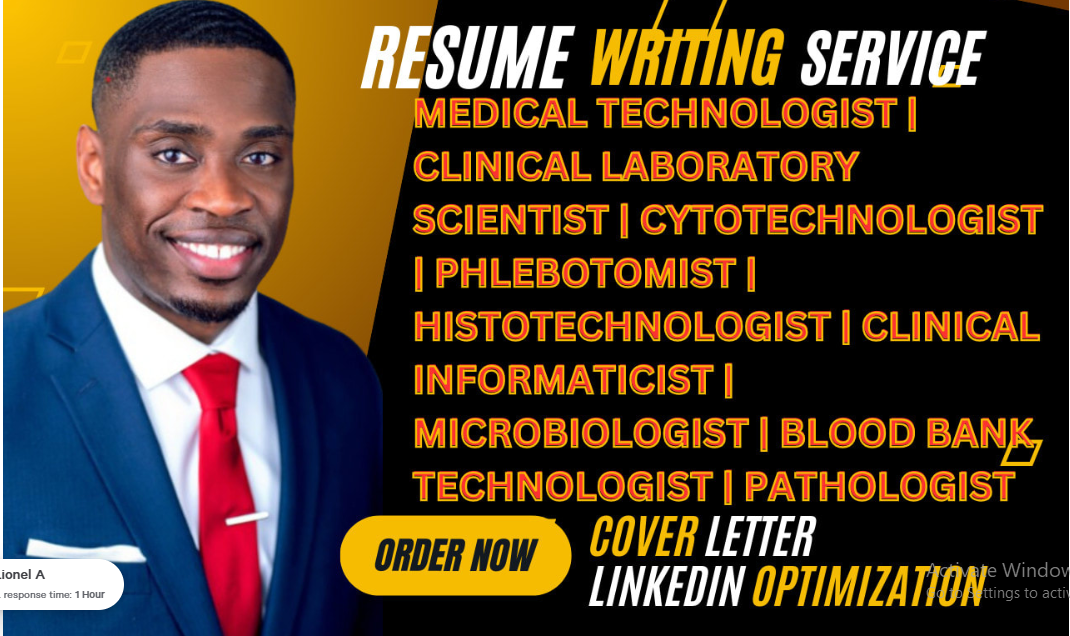 I Will Write Resumes for Clinical Laboratory Scientists, Cytotechnologists, and Phlebotomists