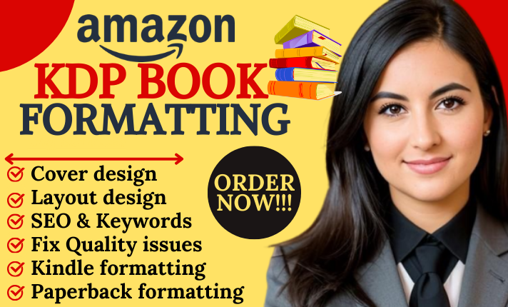 I Will Fix Cover Design, Amazon KDP Book Formatting, Layout Design