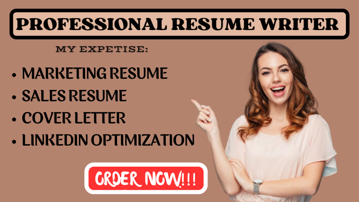 Write Your Sales IT Resume, Marketing Resume, Cover Letter, and LinkedIn Optimization