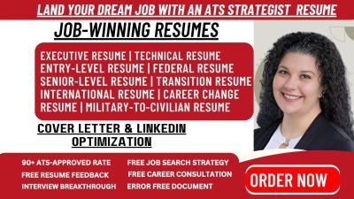 I Will Write Professional ATS Resumes, Cover Letters, and a Full LinkedIn Profile