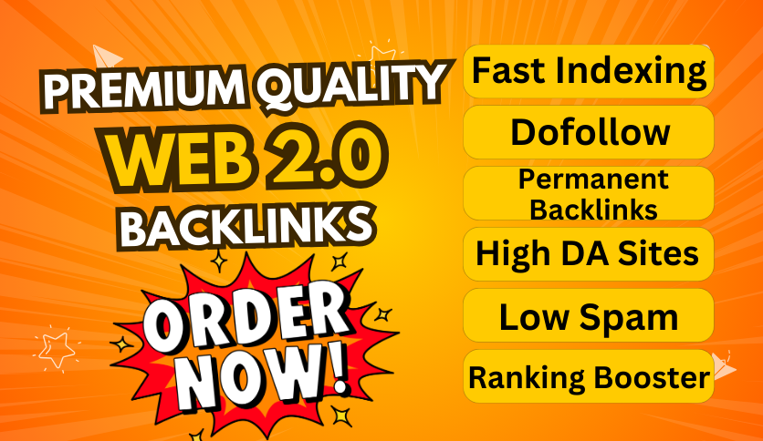 150 Premium Quality High DA Dofollow Web 2.0 Backlinks Link Building