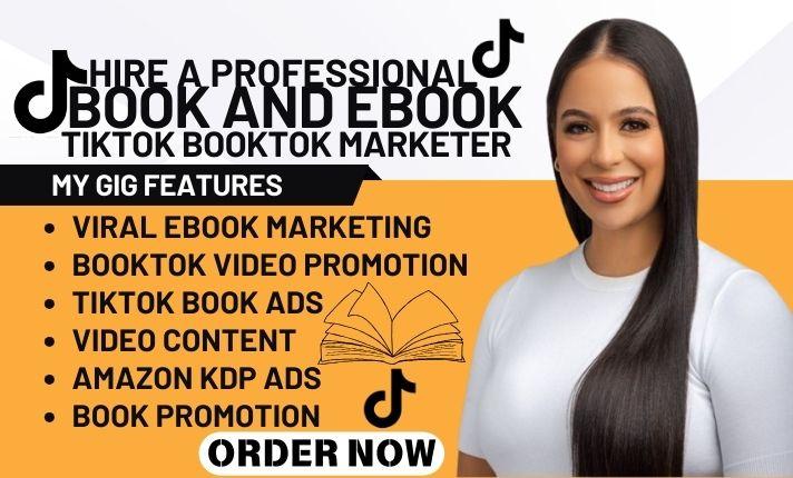 I will book trailer ebook marketing tiktok book promotion author booktok amazon ppc ads