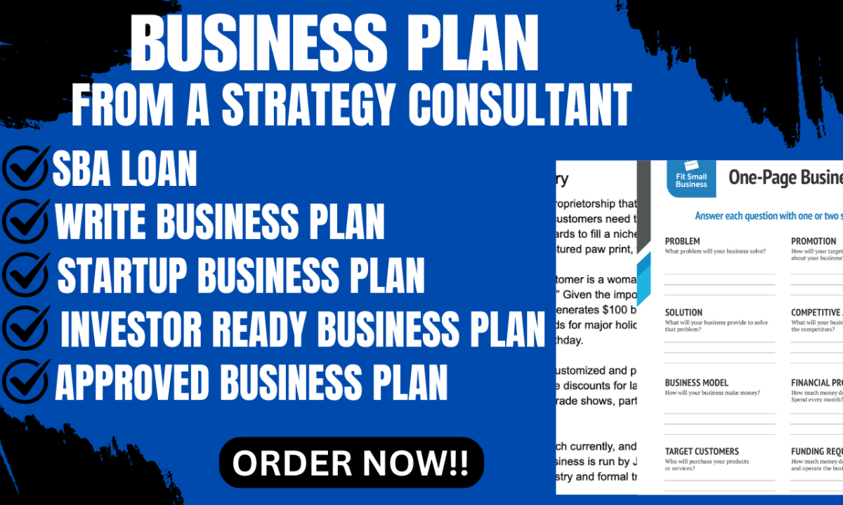 Create a Winning Business Plan for Startups, Investors Ready, and SBA Loan Approval