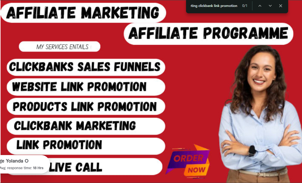 I Will Promote Your ClickBank Affiliate Link for Maximum Exposure