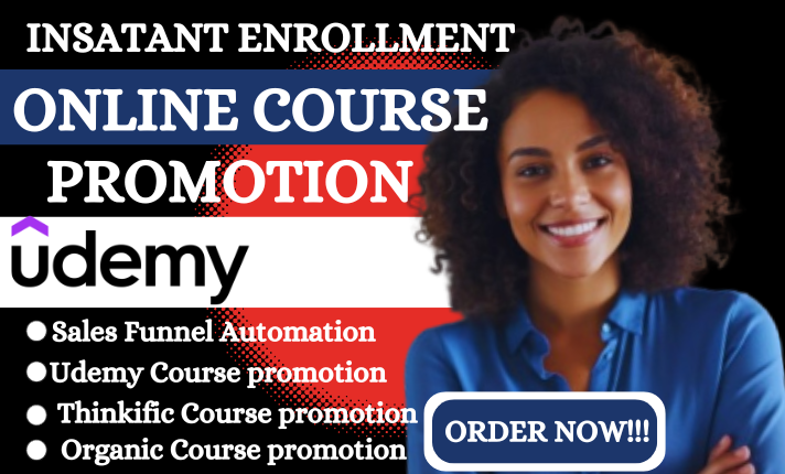 I Will Do Online Course Promotion for Your Udemy Course