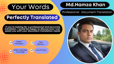 I am a Professional Document Translator Specializing in Providing Accurate and Reliable Translations