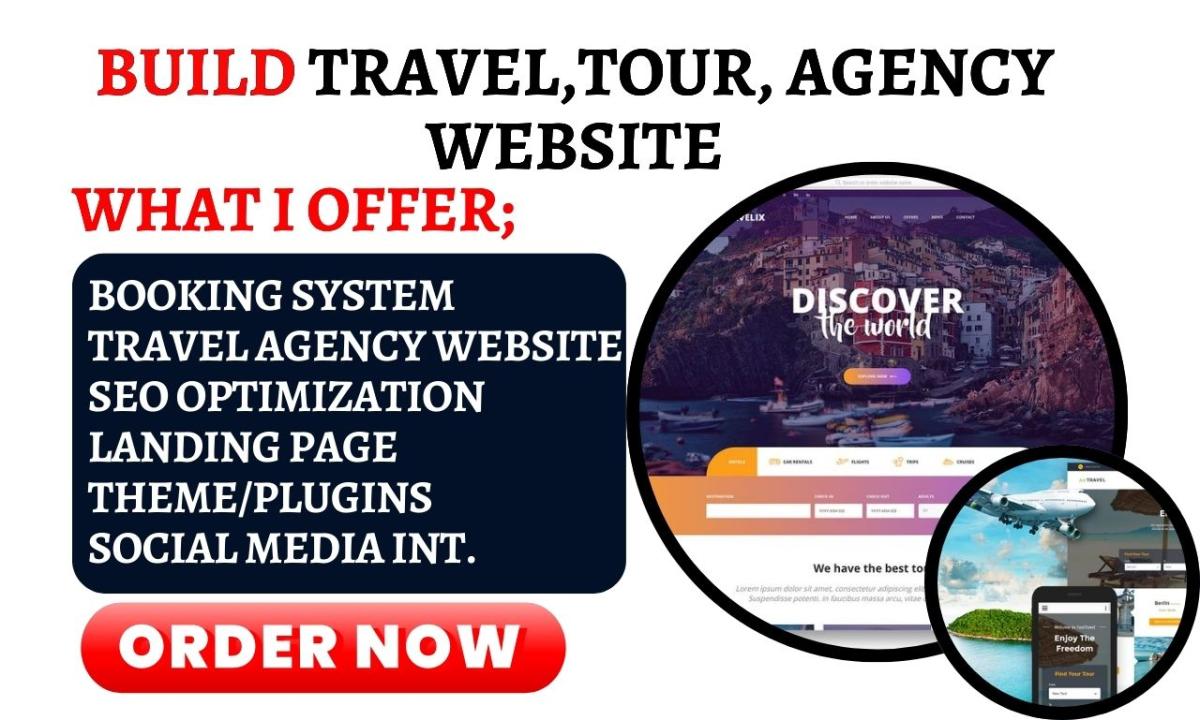 I Will Build a Tour and Travel Agency Booking Website