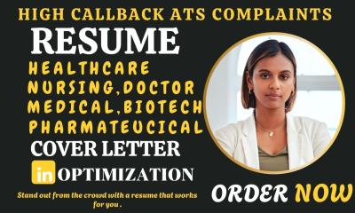 I Will Write Healthcare, Medical, Doctor, Nursing, Pharmacy, Surgeon, Phlebotomy Resume