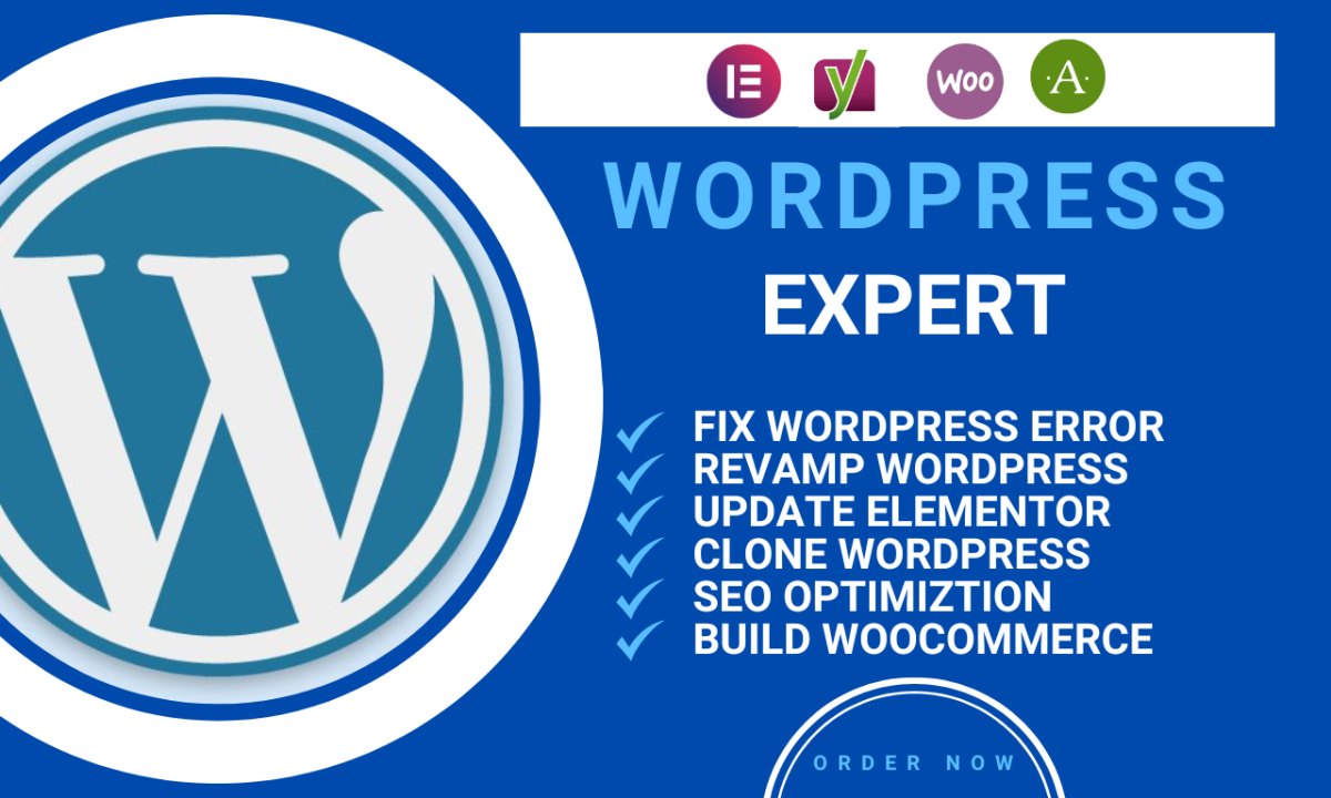 I Will Fix WordPress Errors, Clone WordPress, Update Elementor, and Build WooCommerce