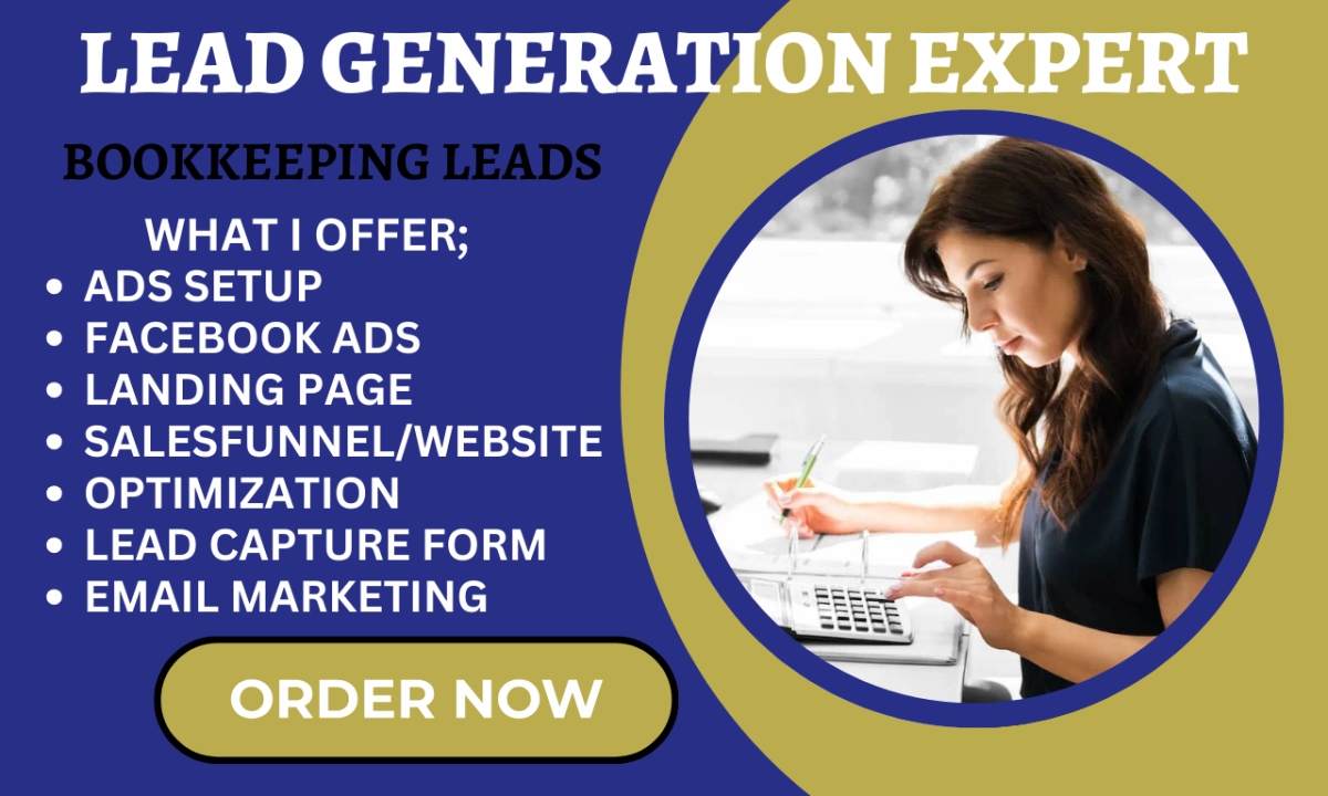 I Will Generate Bookkeeping Leads & Accounting Leads with a Professional Landing Page