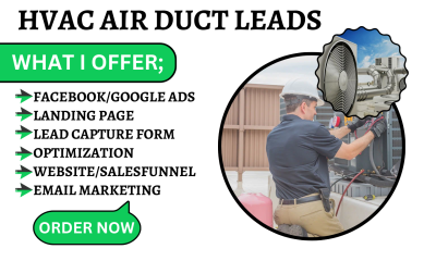 I Will Generate HVAC Leads, Air Duct Leads, Roofing Leads, Plumbing Leads, and Water Damage Leads