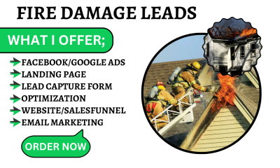 I Will Generate Fire Damage Leads, Water Damage Leads, Water Restoration Leads Website