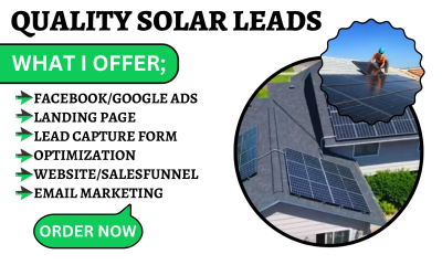 I Will Generate Solar Leads, Roofing Leads, HVAC Leads, and Homeowner Leads Using Facebook