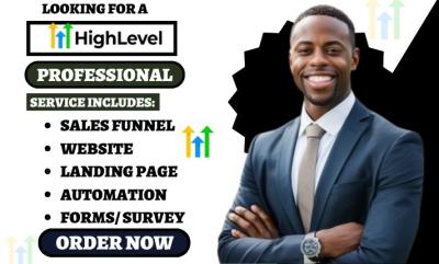 GoHighLevel Custom Header Footer GHL Website Landing Page Sales Funnel VA