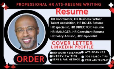 I Will Deliver a Professional HR Resume for HR Specialists, HR Managers, and Talent Acquisition Experts