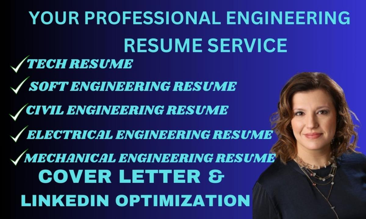 I Will Write ATS Engineering Resume, Software Engineering Resume, Tech Resume