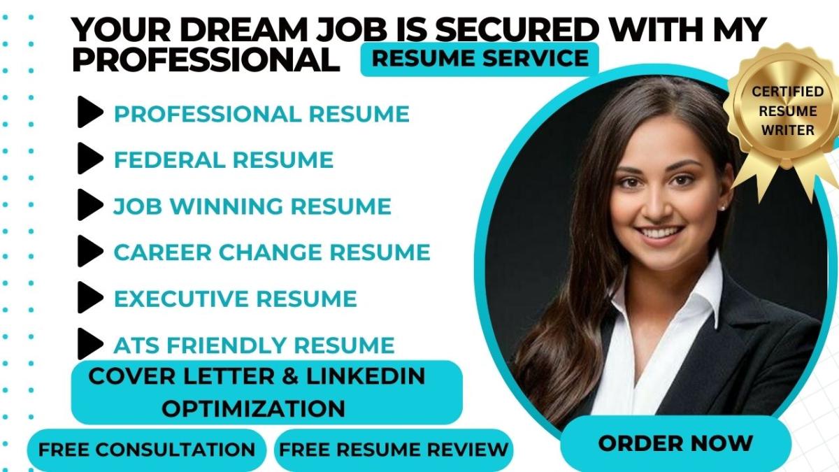 I Will Write a Professional ATS Resume, Cover Letter, and LinkedIn Profile