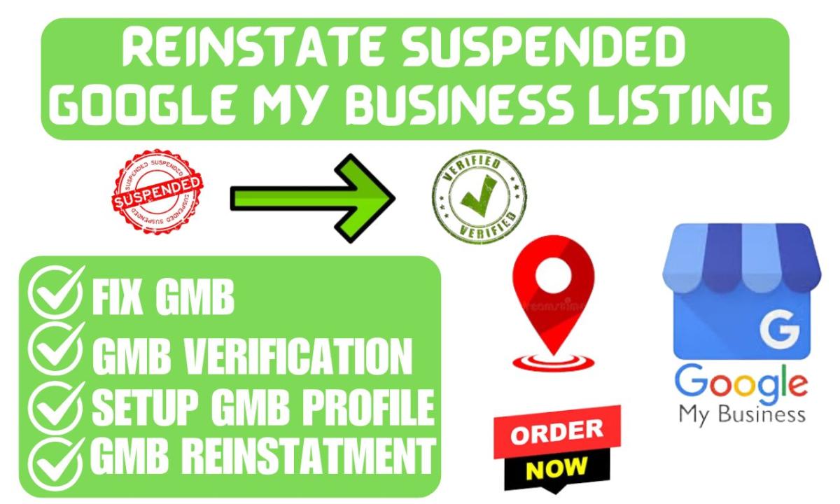 I will reinstate your suspended gmb profile gmb suspension listing