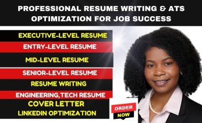 I will write professional resume writing service and cover letter