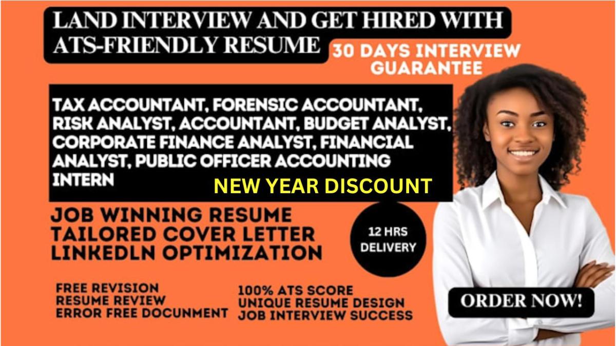 I will write a tax accountant, forensic accountant, risk analyst and accountant resume