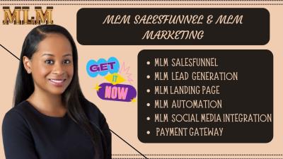 I will design custom MLM sales funnels, lead generation, payment gateway for MLM biz