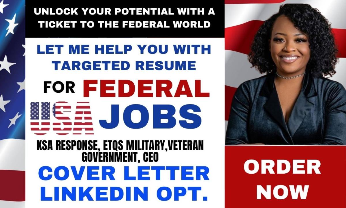 I will write a professional federal resume military USA jobs mtqs ptqs ecq cto veteran