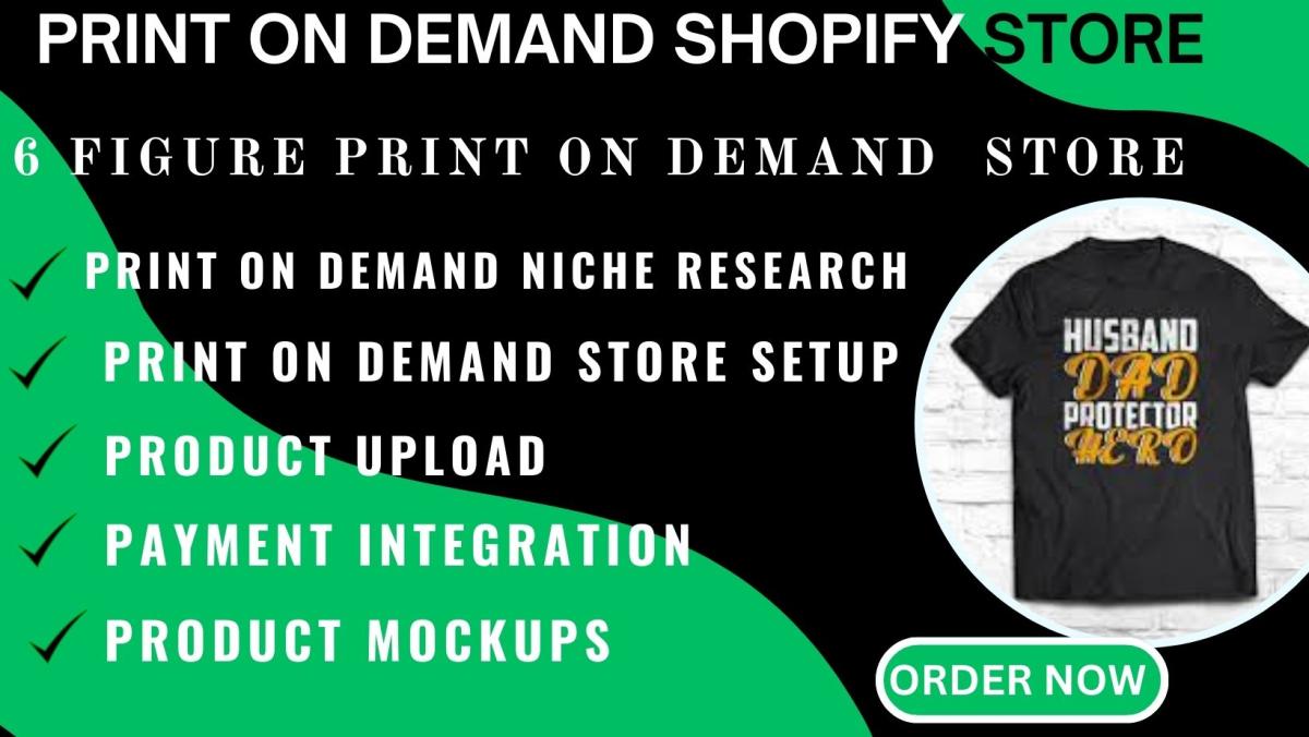 I will build shopify print on demand store with printful, printify and etsy integration