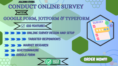 I Will Create Online Survey Forms Using JotForm, Google Forms, and Survey Form Filling