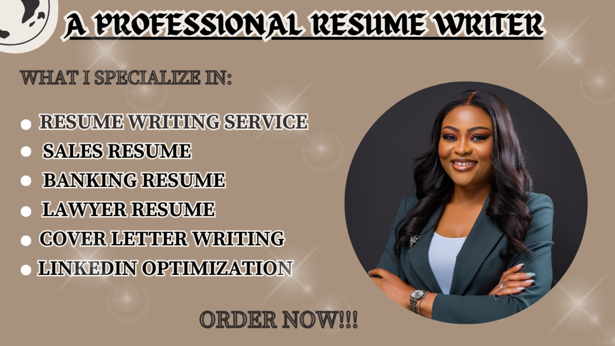 write a professional sales resume, banking resume cover letter and linkedin opt