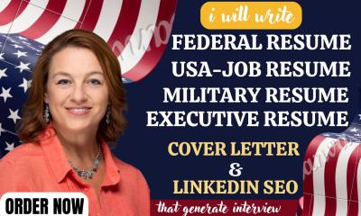 I Will Craft a Standout Federal, USAJOBS, and Executive Resume for Your Job Search