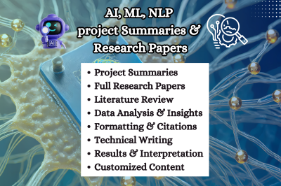 I will do ai,dl, ml, nlp project, deployment and research task